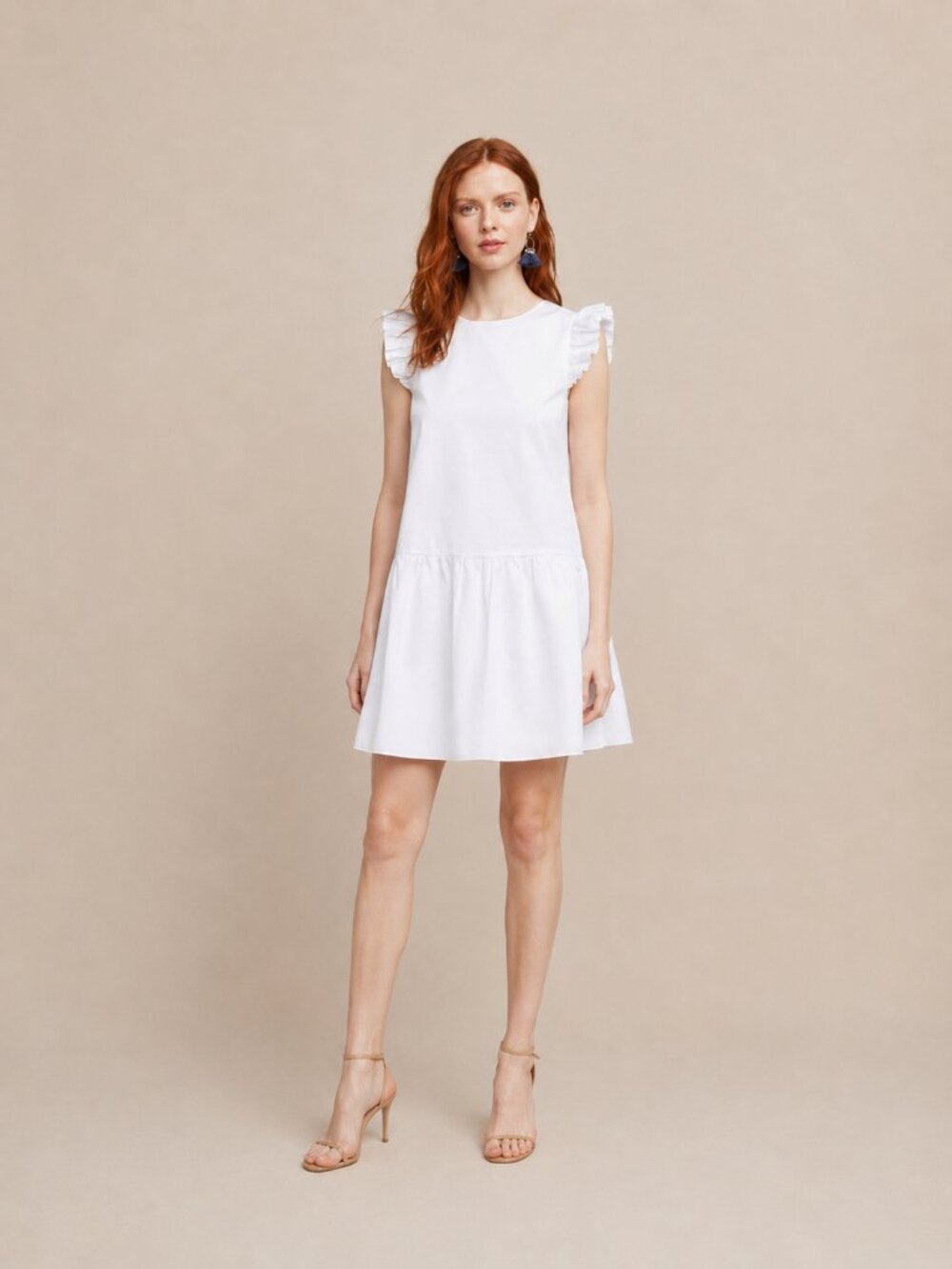 Anthropologie Mauve Sadie Drop-Waist Mini Dress L